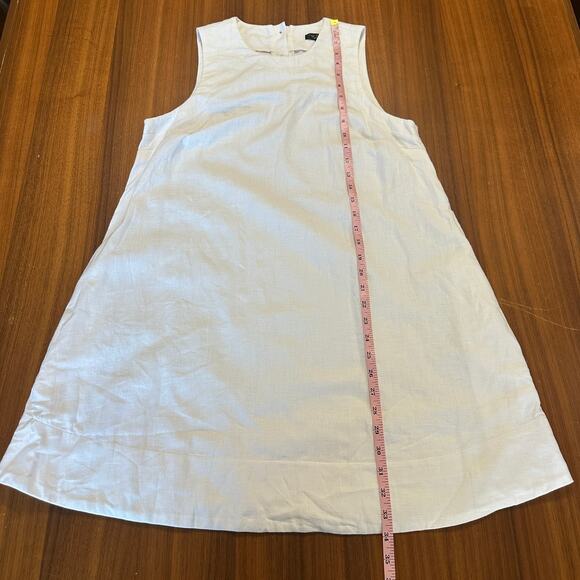 Rag and Bone White Sleeveless Mini Dress, Cotton/Linen, Beachy LWD, Size Medium - Picture 5 of 9